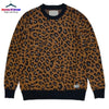 Trend High Street Leopard Print Cotton V-Neck Knit Cardigan Men's Women's Best Quality Casual Sweater