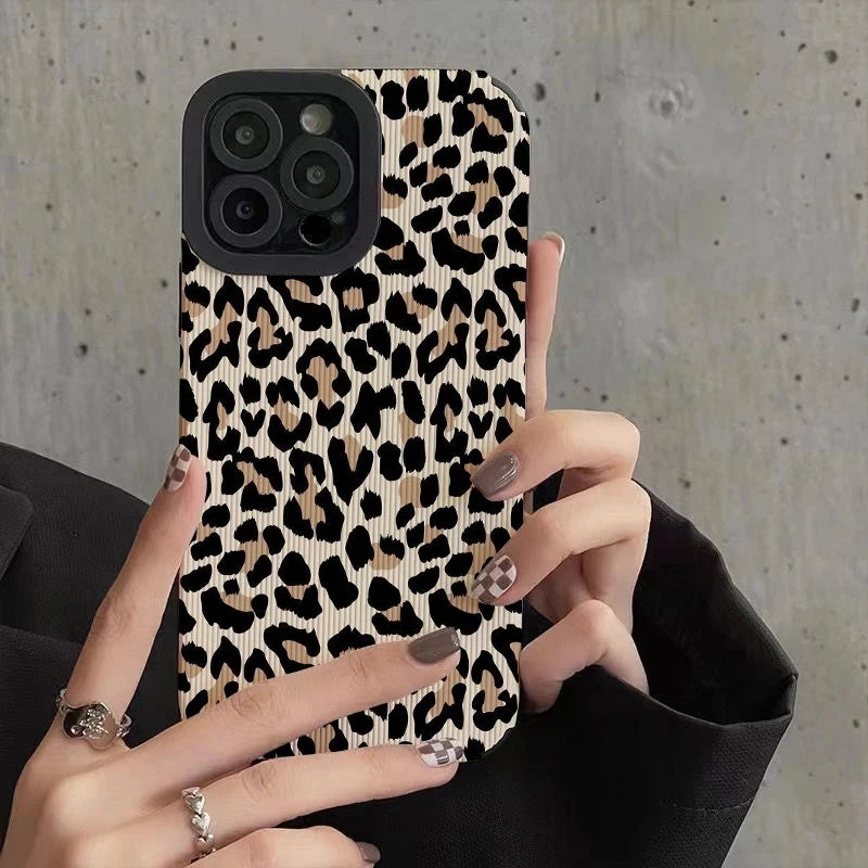 Leopard Pattern Phone Case For iPhone 11 12 13 14 15 16 Pro Max 14 15 Plus X XR XS Max 12 13 Mini 7 8 Plus Shockproof Soft Cover