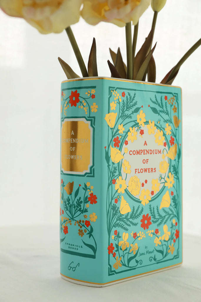 Creative Retro Celebrity Picture Book Double-sided Pattern Hot Stamping Book Ceramic Vase