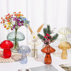 New Transparent Glass Flower Bottle Hydroponic Flower Pumpkin Glass Vase Mushroom Home Decoration Flower