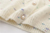 Chic Flower Embroidery Round Neck Cardigan 2024 Women Sweater Knitwear