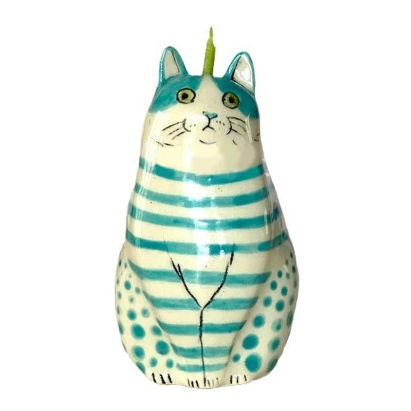 Vase | Resin Crafts Polka Dot Cat Vase For Cat Lovers