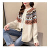 Love Jacquard Long Sleeve Knitting Cardigan Coat Women Autumn Loose O-neck Sweater Office Lady All-match Fashion Knitting Tops