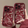 Red lip print fashion phone case for iPhone 11 13 14 15 Pro Max 12 Mini 78 Plus XS XR SE durable anti-fall full coverage