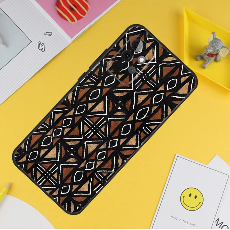 African Wax Print Design For Samsung Galaxy A14 A34 A54 A12 A32 A52 A51 A71 A53 A33 A13 A15 A25 A35 A55 Phone Case