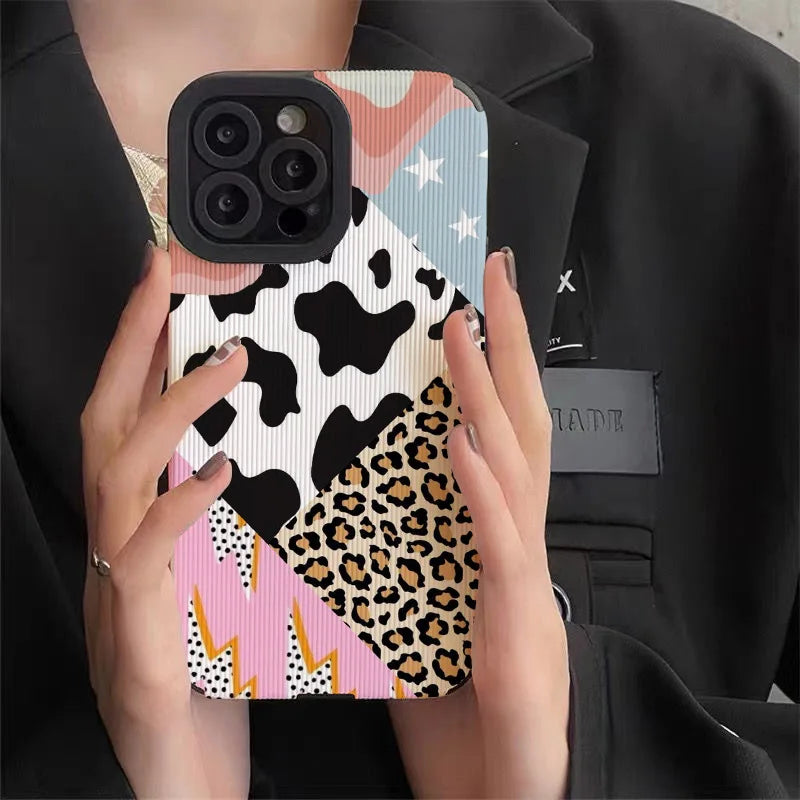 Leopard Pattern Phone Case For iPhone 11 12 13 14 15 16 Pro Max 14 15 Plus X XR XS Max 12 13 Mini 7 8 Plus Shockproof Soft Cover