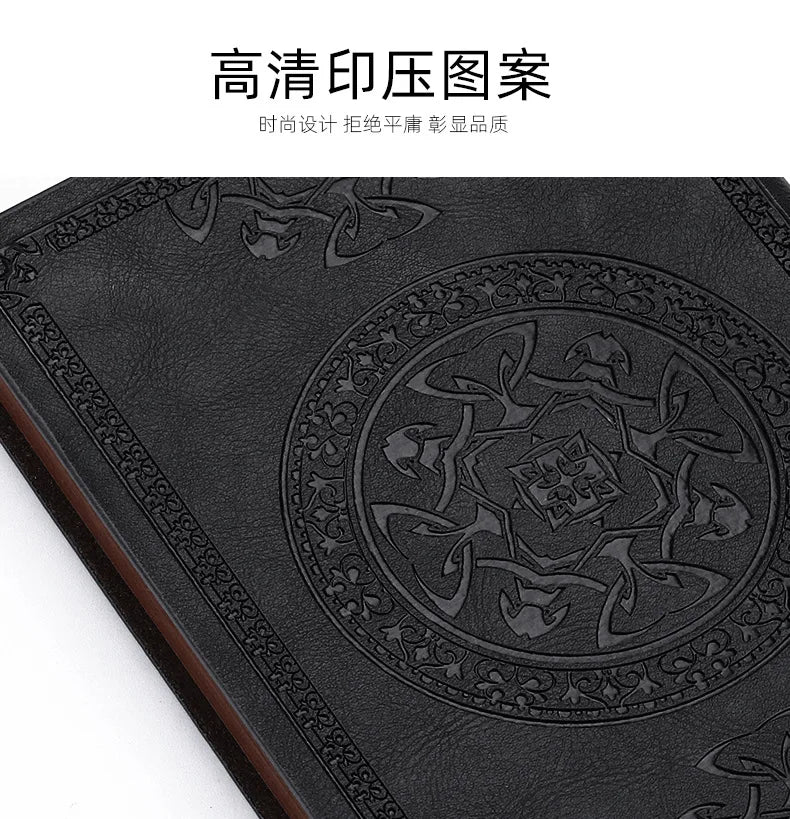 Vintage creative diary, portable notepad A6 leather notebook, bring your own bookmark notebook office supplies student supplies