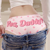 Yes Daddy Cute Cartoon Pink Print Women Underwear Panties Love Pattern Sexy Hip-Lifting Thong Student Briefs Erotic Lingerie