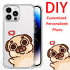 Custom Personalized Photo Text Name Logo Phone Case For iPhone 15 14 13 12 11 Pro X XS XR Max 7 8 Plus SE Mini Soft Back Cover