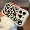 Black Leopard Print Pattern Silicone Phone Case For iPhone 11 12 13 14 15 16 Pro Max X XS XR 7 8 Plus SE 2 Shockproof Soft Cover