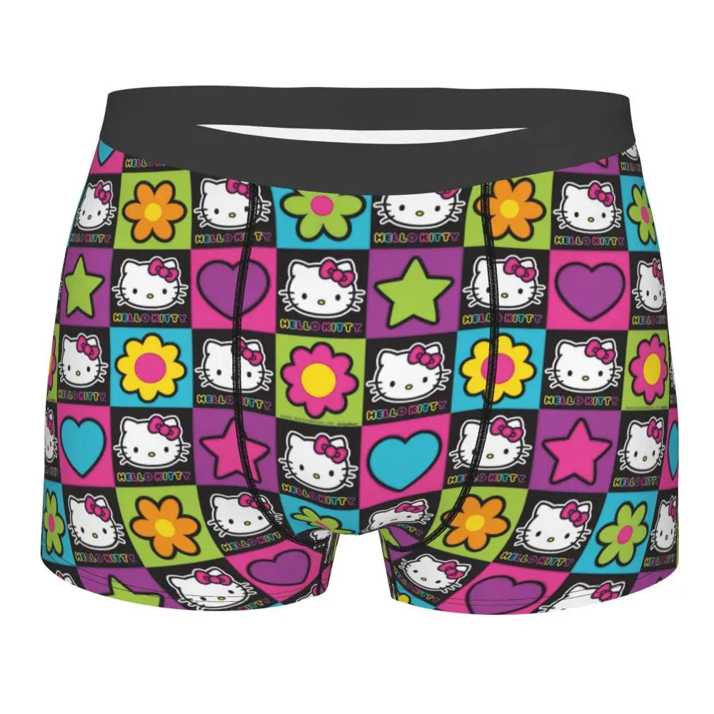 Custom Male Cool Hello Kitty Men Underwear Boxer Briefs Soft Shorts Panties Underpants
