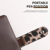 A6 Loose-Leaf Budget Leopard Print Notebook Book Leather PU Notebook book Binder Manual Book With Zip Bag Set Office Stationery