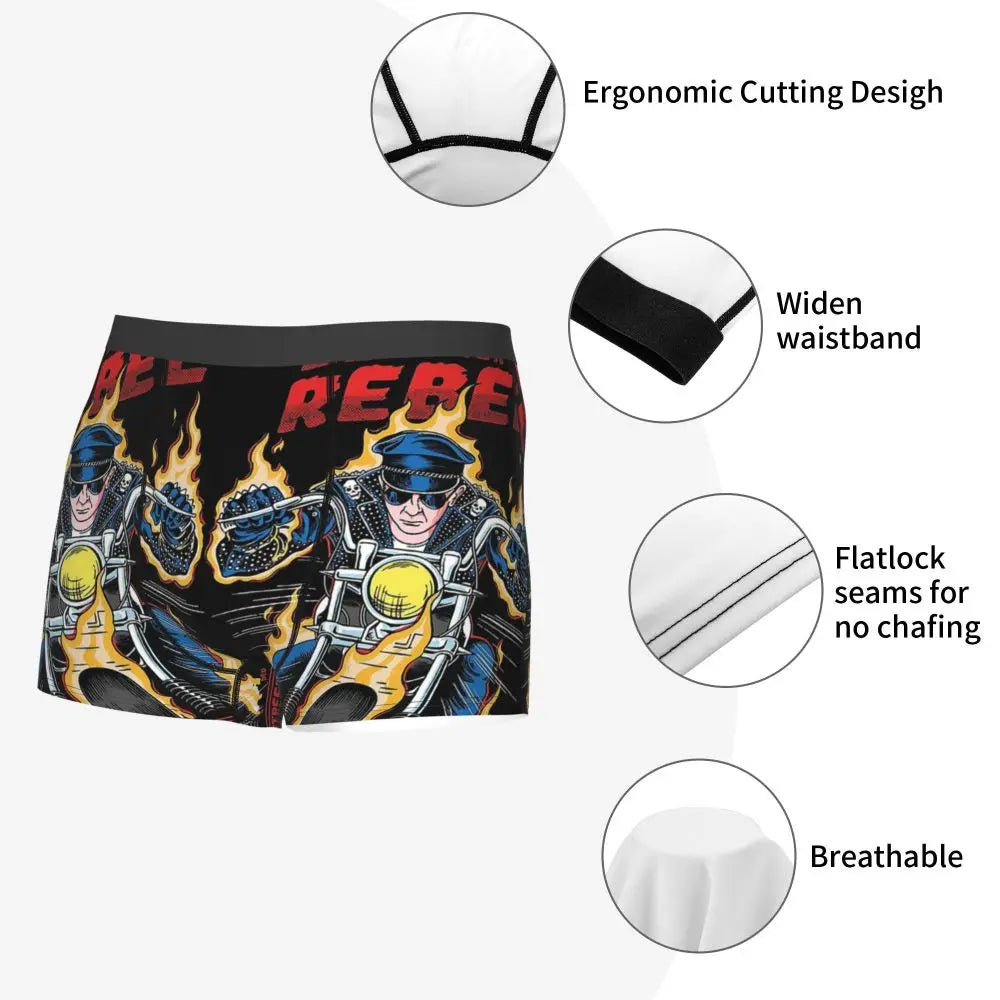 Judas Priest Accessories British Steel Firepower Men Boxer Briefs Breathable Underwear Top Quality Print Shorts Birthday Gifts