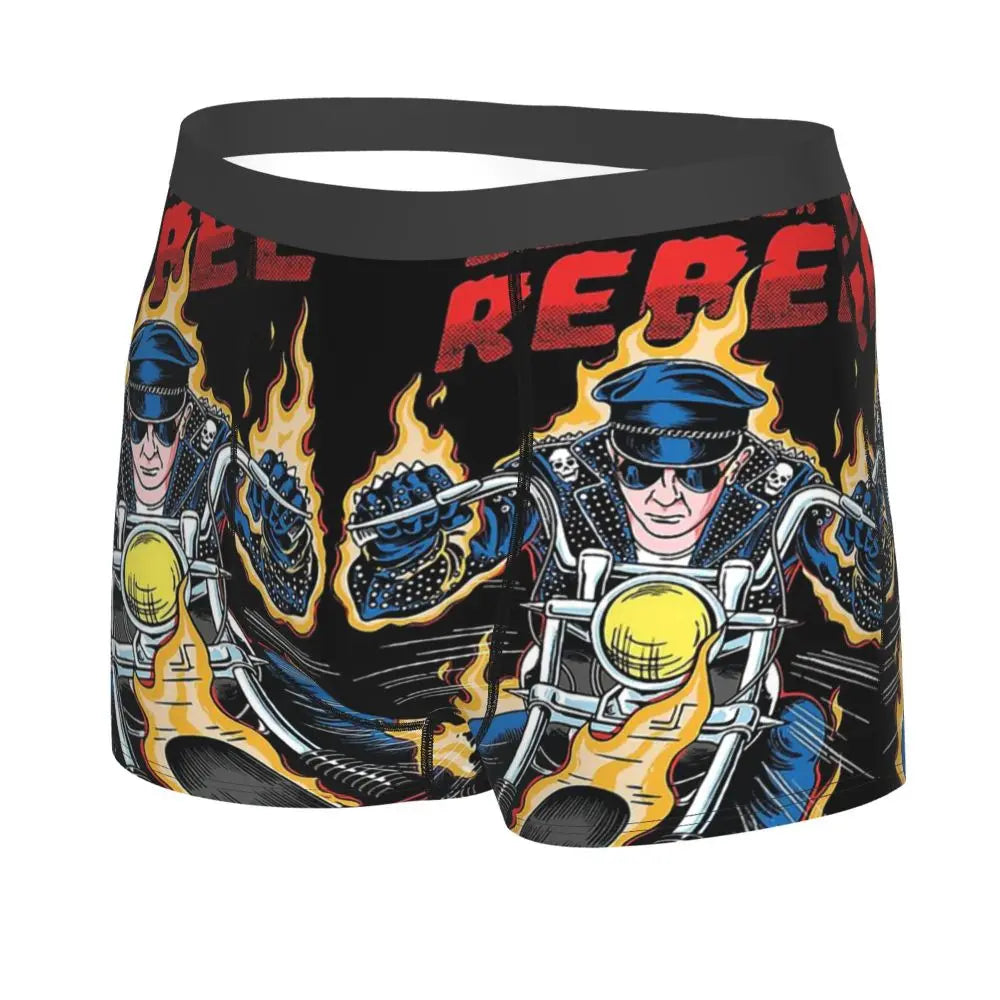Judas Priest Accessories British Steel Firepower Men Boxer Briefs Breathable Underwear Top Quality Print Shorts Birthday Gifts