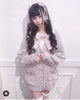 Japanese Style Ribbon Weaving Hollow Pocket Knitted Cardigan Autumn and Winter Women Girls Sweet Bowknot Long Sweater Coat