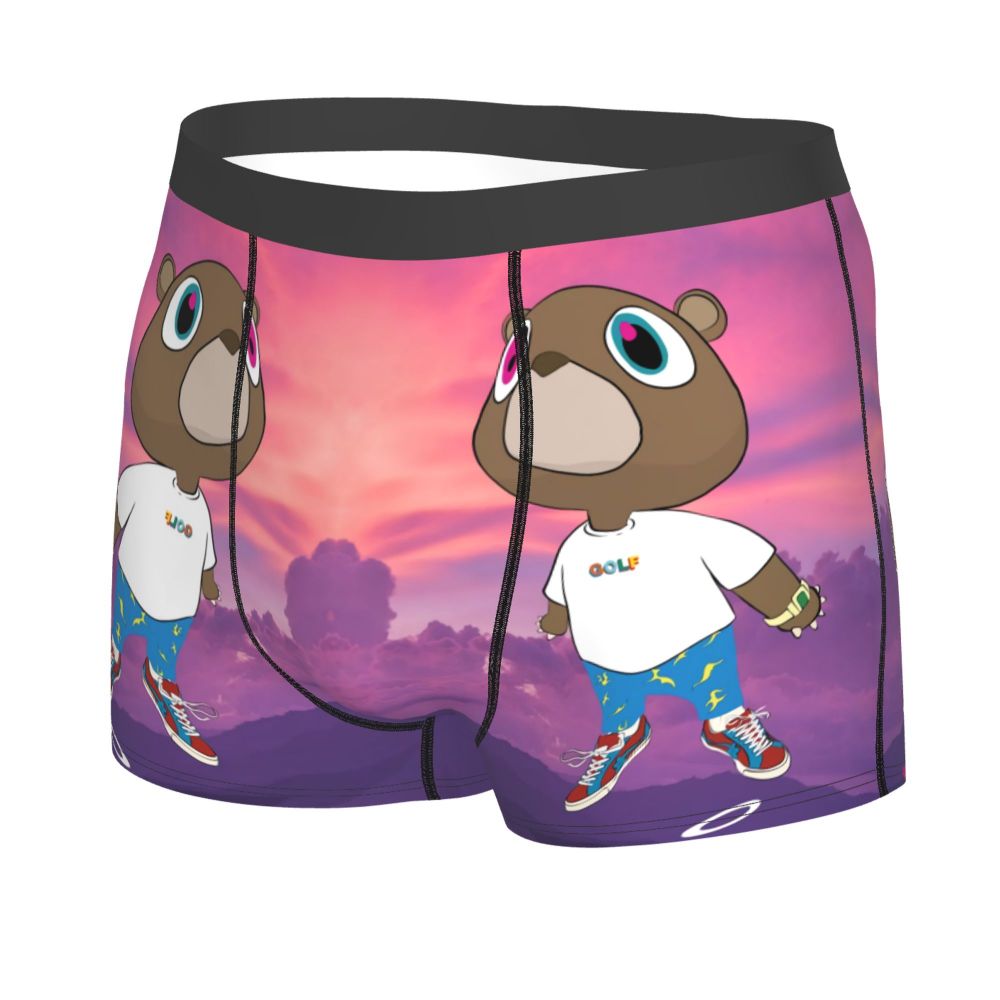 Custom Funny Kanye West Meme Boxer Shorts For Men 3D Print Sexy POP Rapper Underwear Panties Briefs Soft Underpants