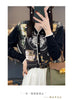 Spring And Autumn New Wool Coat Jacket Women's Long Sleeve Wide V-Neck Printed Stitching Sweater Thin Cardigan