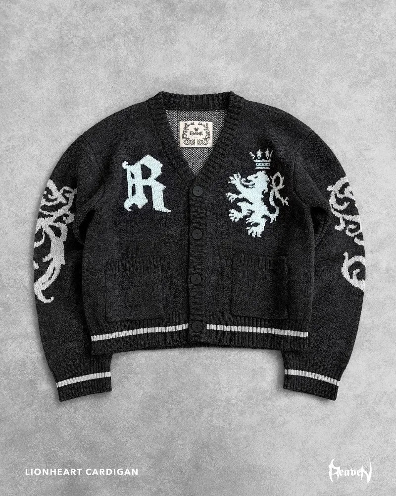 Retro street autumn winter new men Cardigan Embroidery knit sweater single breasted fashion trend sweater Women knit Y2k coat