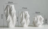 Modern Simple Style Art Vase Home Flower Arrangement 3D Printing Ceramic Craft Vase Creative Furniture Special-Shaped Vase Decor