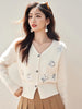 Autumn New V-neck Knitted Cardigan Women's Chic Design Loose Single Breasted Sweater Coat Temperament Long Sleeve Top