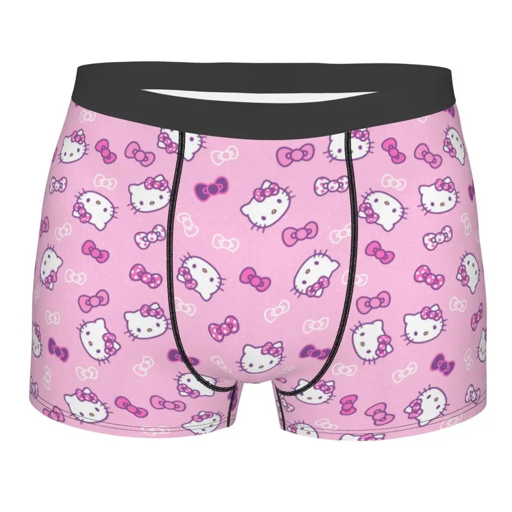 Custom Male Cool Hello Kitty Men Underwear Boxer Briefs Soft Shorts Panties Underpants