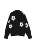 2023 Autumn Winter Vintage V-Neck Knitting Long Sleeve Cardigans Women Sweet Floral Print  Single Breasted Ladies Loose Sweater