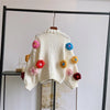 Harajuku Flower Cardigan Sweater Women Sweet Cute Long Sleeve Crop Knit Sweater Korean Y2K Streetwear Autumn Winter Casual Tops