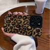 Fashion Gold Leopard Silicone Leather Case For iPhone 15 14 Pro Max 11 13 12 Mini SE 7 8 16 Plus X XR XS Soft Shockproof Cover