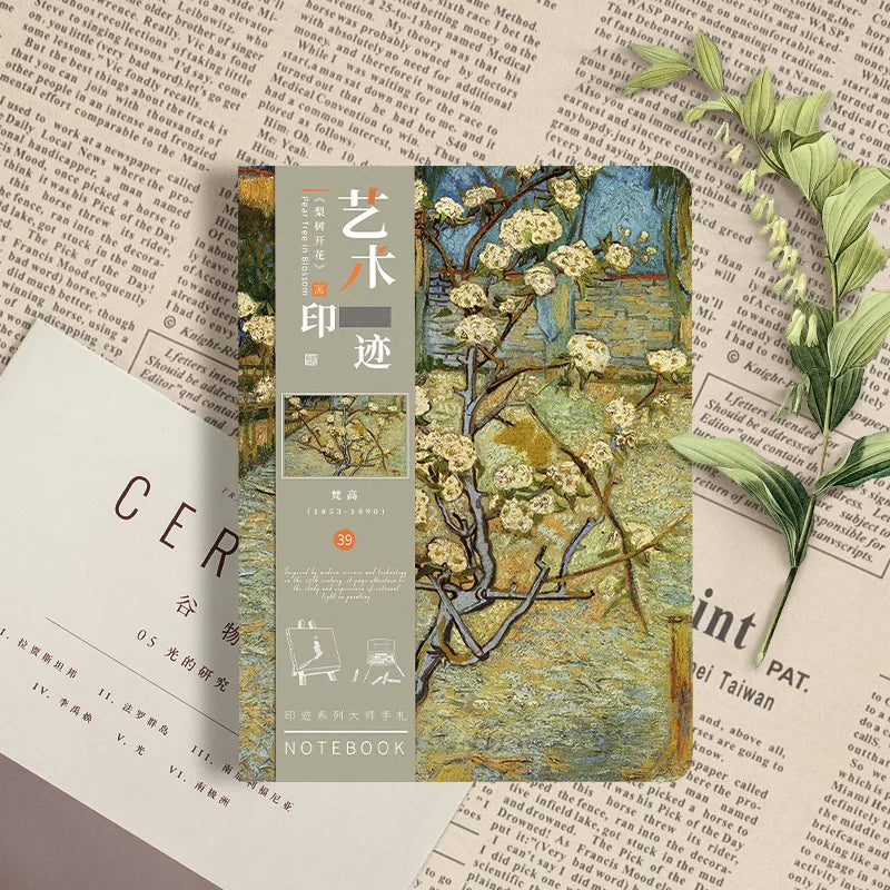 A5 Notebook Van Gogh Famous Painting Series Cover,80sheets/Book Writing Diary Recording Life Office Study Note Supplies CS-057