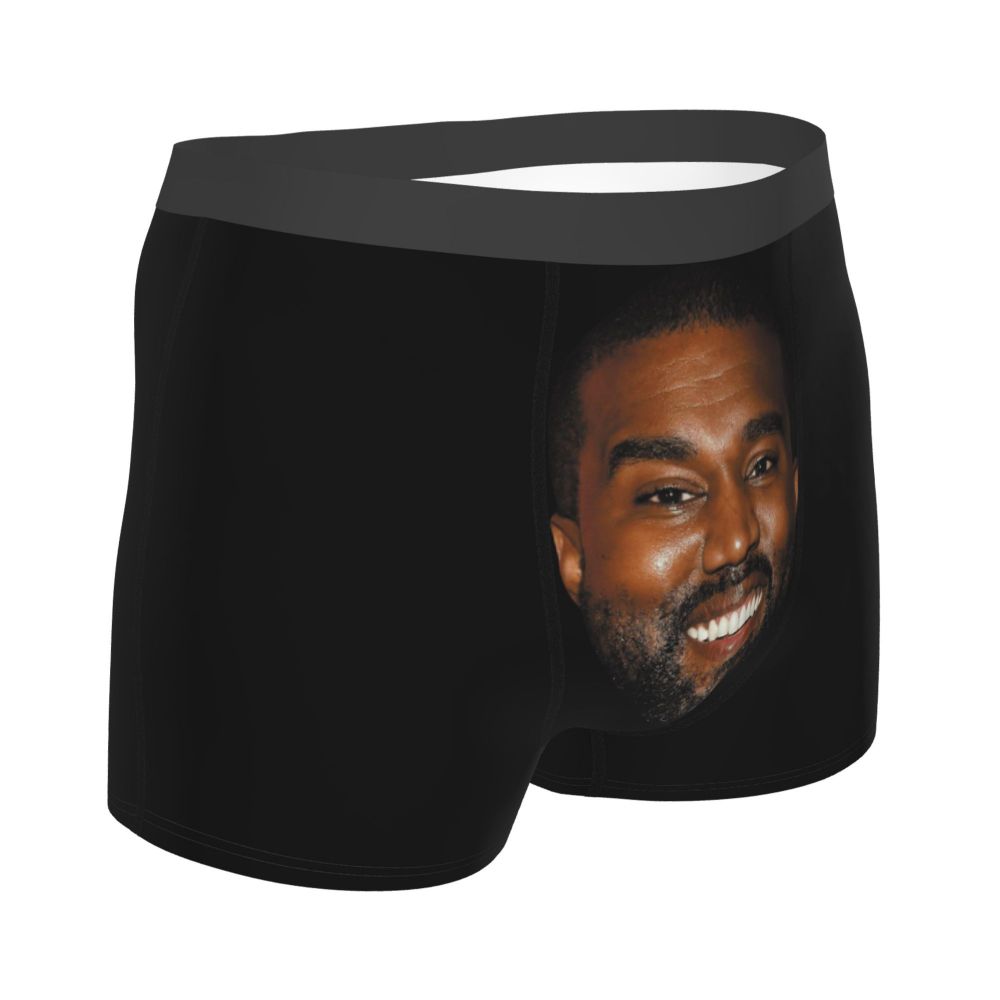 Custom Funny Kanye West Meme Boxer Shorts For Men 3D Print Sexy POP Rapper Underwear Panties Briefs Soft Underpants