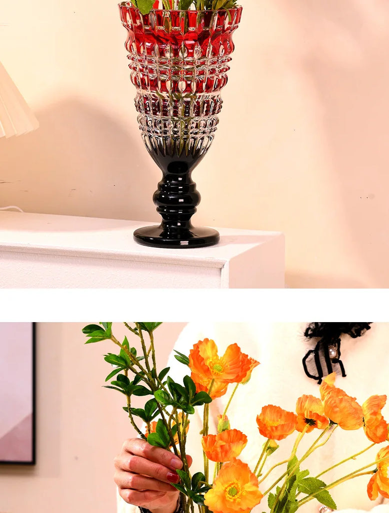 Pure Handmade Glass Vases  Exquisite European Home Decor