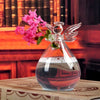 Hand-blown Transparent Angel Vase Borosilicate Glass Angel Shape Hydroponic Container Eye-catching DIY Plant Wall Mounted Vase