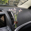 Stable Mini Car Flower Vase Clip Elegant Adjustable Car Vent Flower Vase Walnut and Glass Creative Car Vent Decor Dashboard