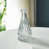 Simple Vintage Embossed Vase DIY Embossed Printing Mini Glass Vase Glass Creaft Transparent Hydroponics Vase