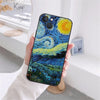 Art Van Gogh Starry Sunflower Phone Cover For iPhone 11 12 13 14 15 16 Pro Max X XR XS Max 15 16 Plus Black Soft Silicone Case