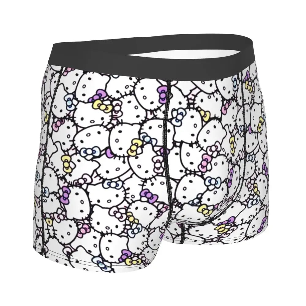 Custom Male Cool Hello Kitty Men Underwear Boxer Briefs Soft Shorts Panties Underpants