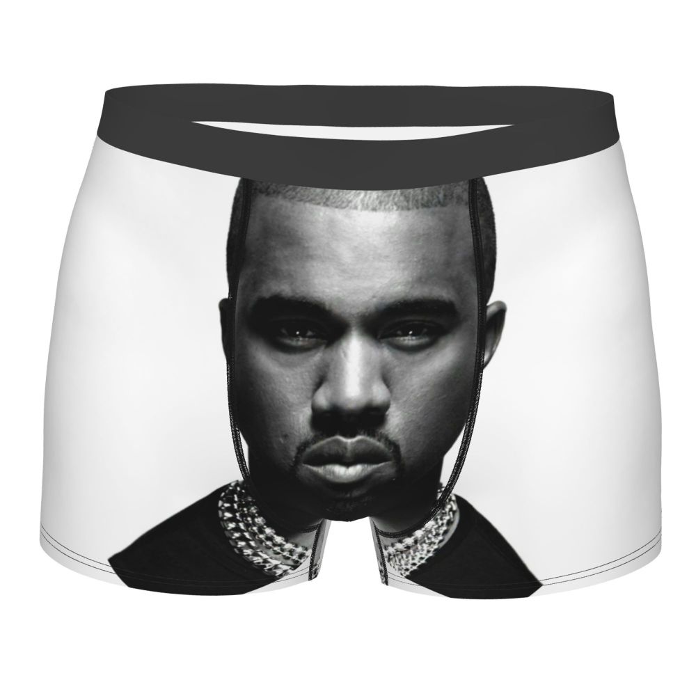 Custom Funny Kanye West Meme Boxer Shorts For Men 3D Print Sexy POP Rapper Underwear Panties Briefs Soft Underpants