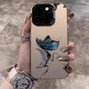 Moon Butterfly Phone Cases for iPhone 15 Pro Max Case 13 14 11 12 15 XR XSMax X 7 8 14 Plus SE 2020 Shockproof Bumper Back Cover