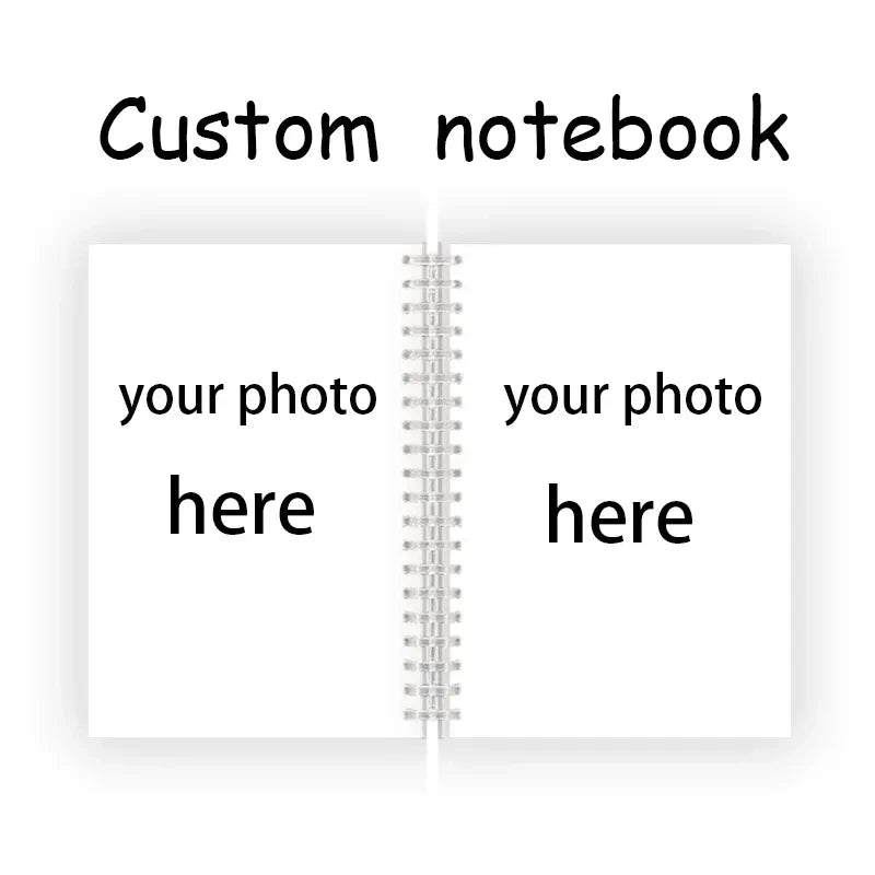 Custom Photo 3D Printing A5 Spiral Notebook DIY Picture Customize Note Book Personalized Cover Customizing Image Writing Books