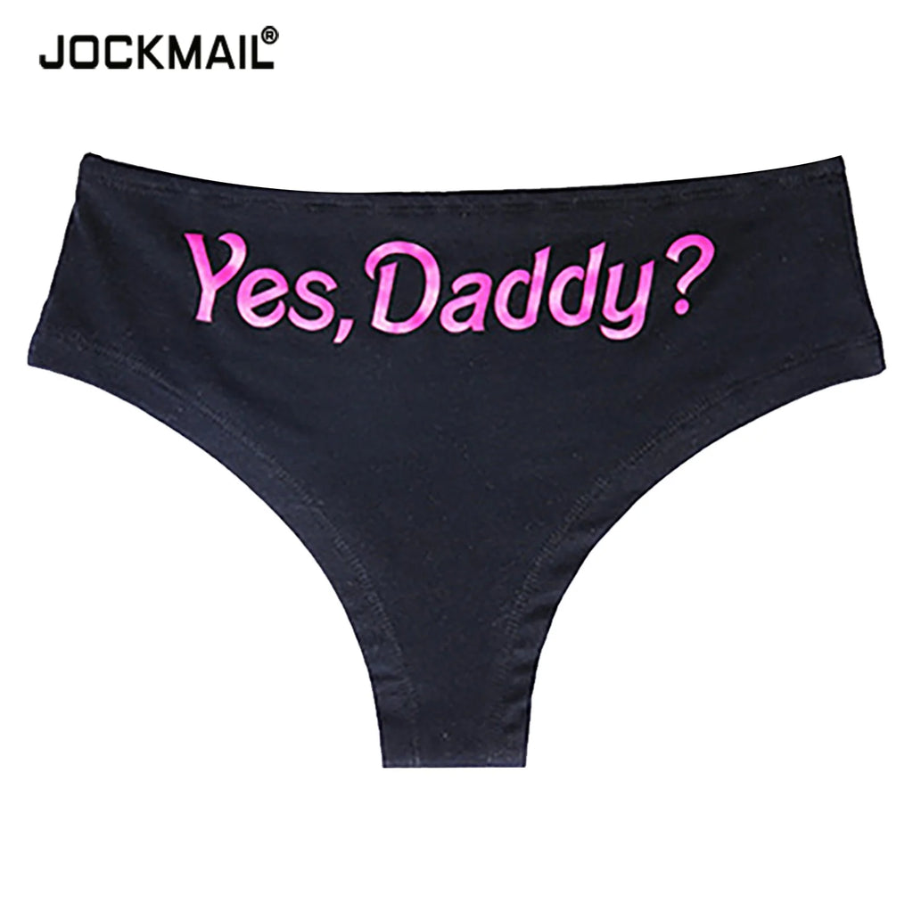 Yes Daddy Letter Printed Women Funny Lingerie G-string Underwear Panties T String Thongs Knickers Underwear Ladies Briefs