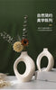 Scandinavian Ceramic White Vase Style Flower Arrangement Simple Senior Sense of European Light Luxury Home Decoration