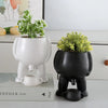 Resin Funny Flowerpot Piss Pot Shape Creative Human Shaped Peeing Plant Pot With Drainage Holes Figure Vases