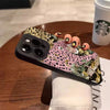 Leopard Print Flower Phone Case For iPhone 16 Pro Max 15 14 13 12 11 XS X XR 7 8 Plus SE 2022 SE3 Shockproof Soft Silicone Cover