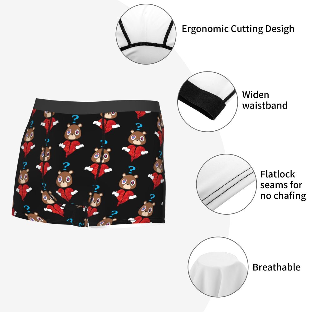 Custom Funny Kanye West Meme Boxer Shorts For Men 3D Print Sexy POP Rapper Underwear Panties Briefs Soft Underpants