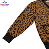 Trend High Street Leopard Print Cotton V-Neck Knit Cardigan Men's Women's Best Quality Casual Sweater