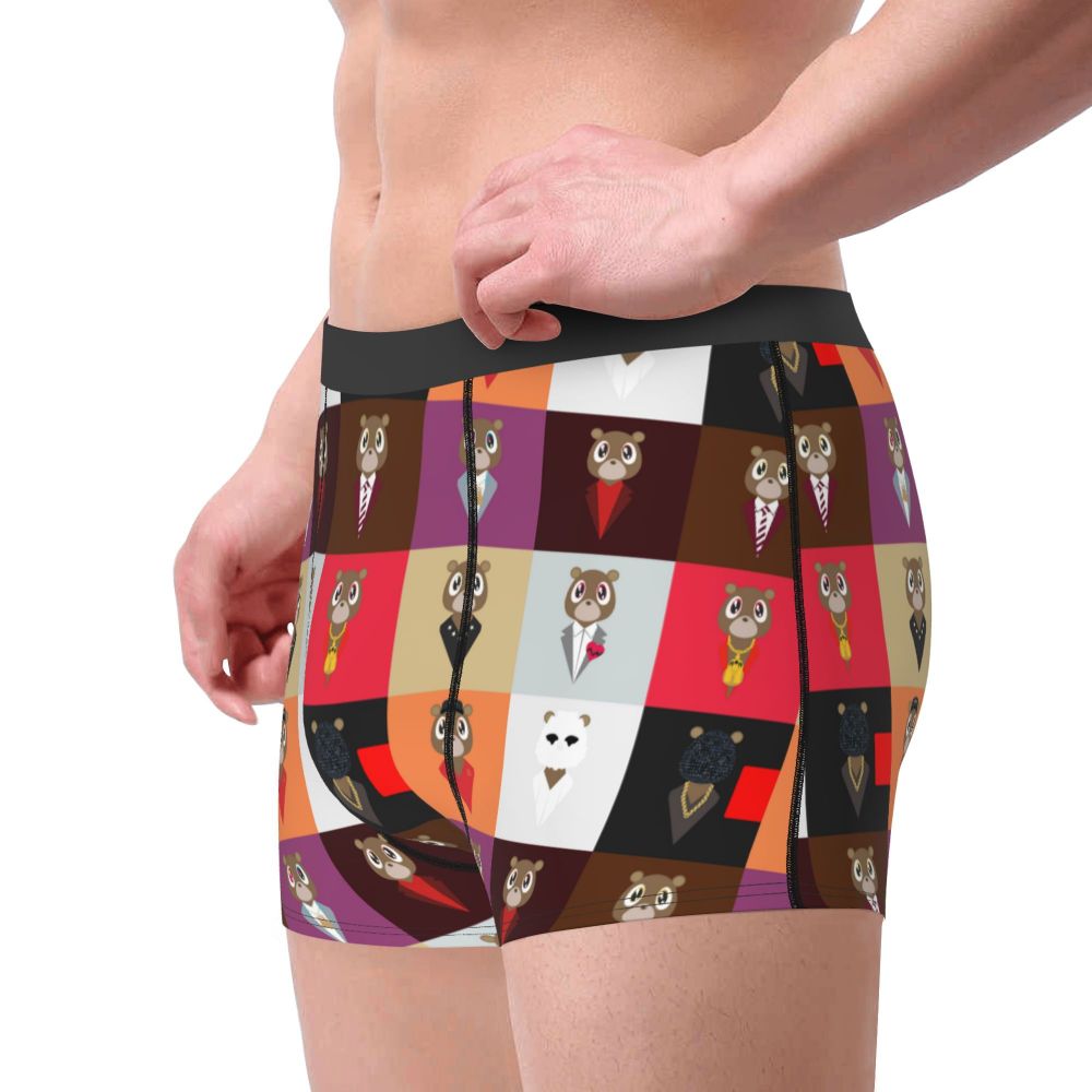 Custom Funny Kanye West Meme Boxer Shorts For Men 3D Print Sexy POP Rapper Underwear Panties Briefs Soft Underpants