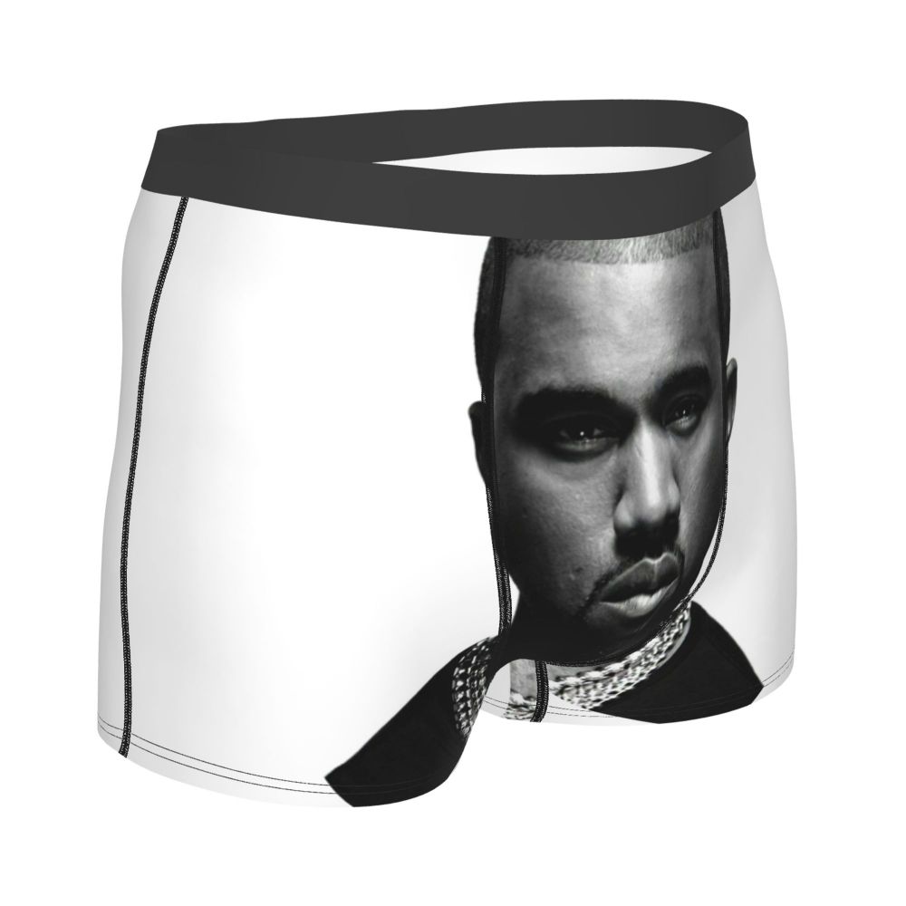 Custom Funny Kanye West Meme Boxer Shorts For Men 3D Print Sexy POP Rapper Underwear Panties Briefs Soft Underpants