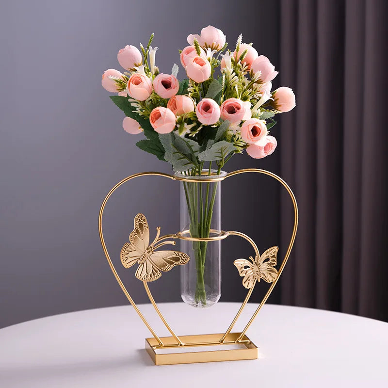 Home fake flower decorations, living room desktop, artificial flower arrangement, dining table,  vase ornaments, decorations.