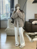 Loose mohair v-neck sweater cardigan coat for women in autumn and winter Korean style gentle wind vintage knitwear sweater top