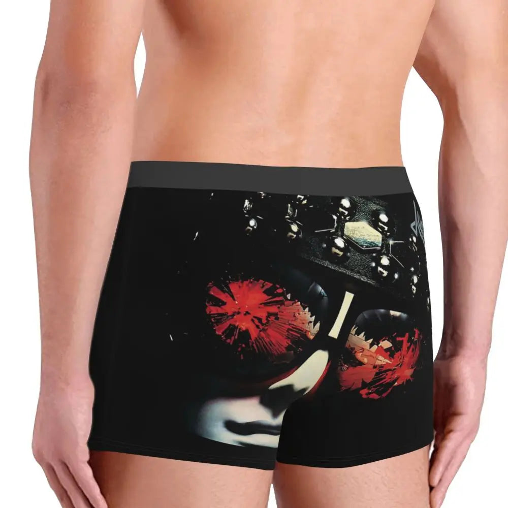 Judas Priest Accessories British Steel Firepower Men Boxer Briefs Breathable Underwear Top Quality Print Shorts Birthday Gifts